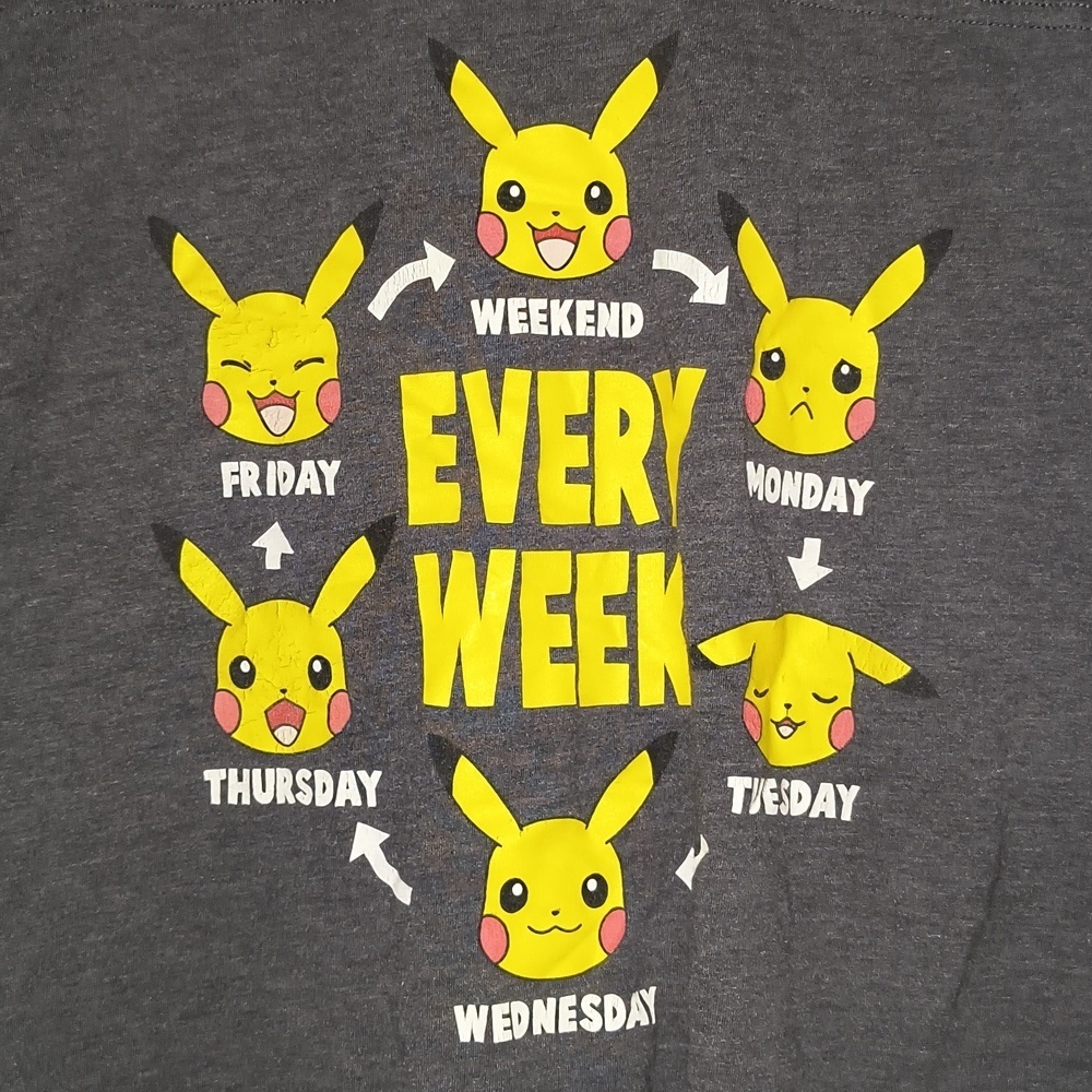 Gray Pikachu Graphic Women's Tee